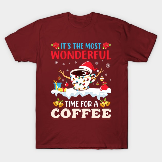 it's the most wonderful time for a coffee christmas T-Shirt by wfmacawrub